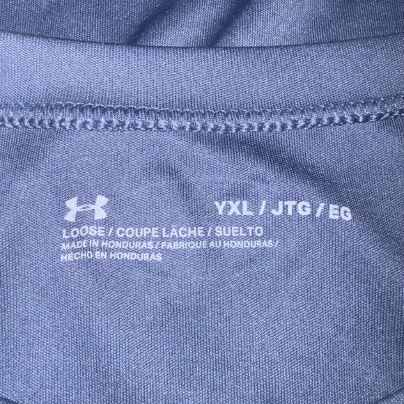 Under Armour Gray/blue Shirt boys size youth XL - Picture 6 of 7